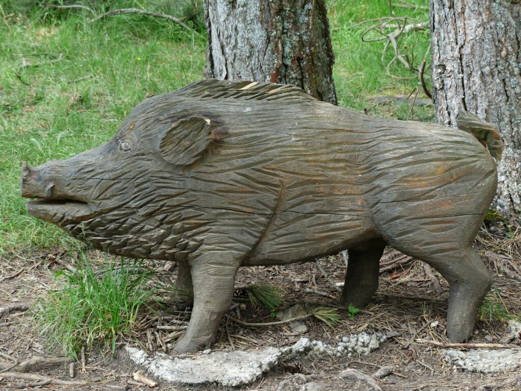 scultura-di-maiale-in-legno